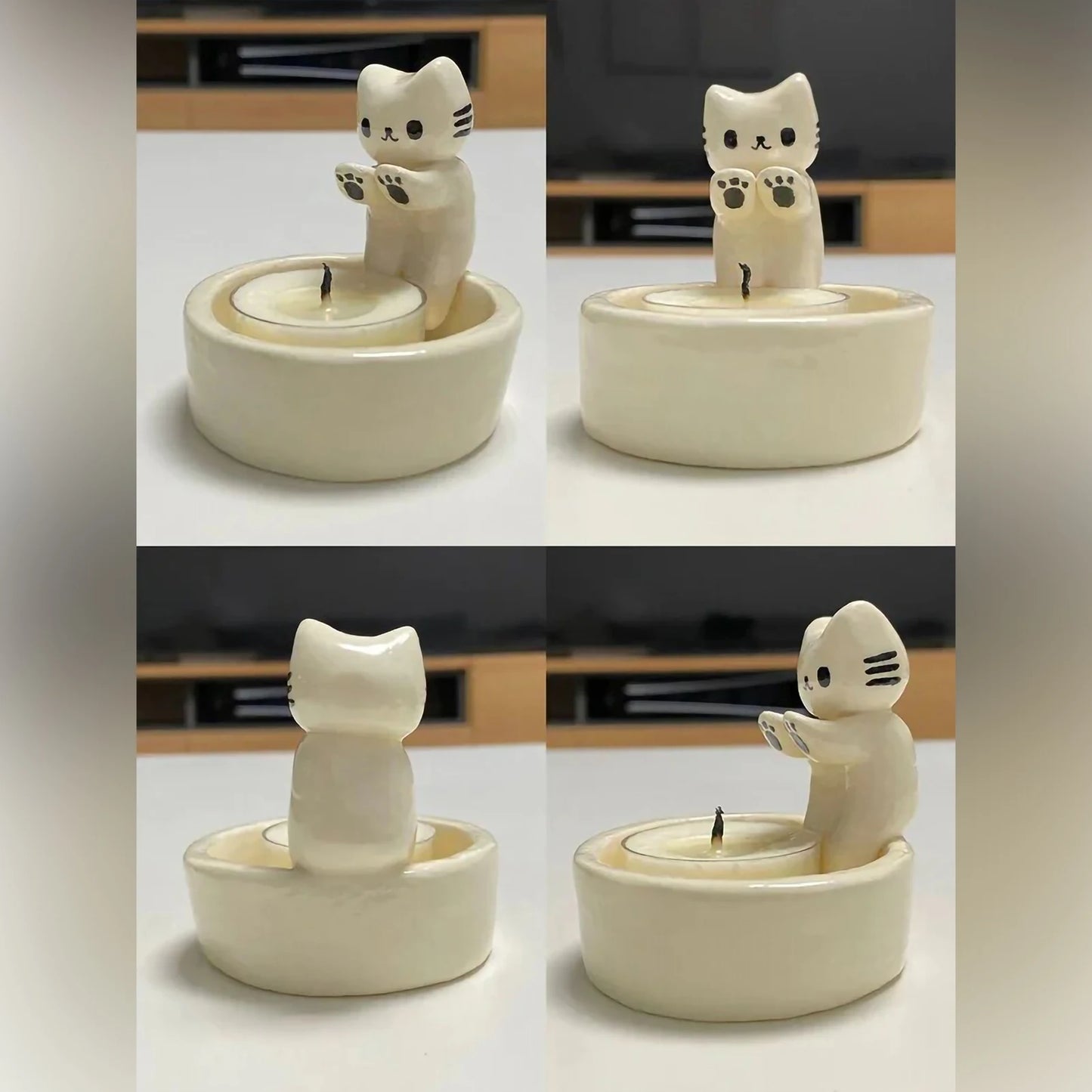 Adorable Kitty Candle Holder – Cozy Charm for Cat Lovers