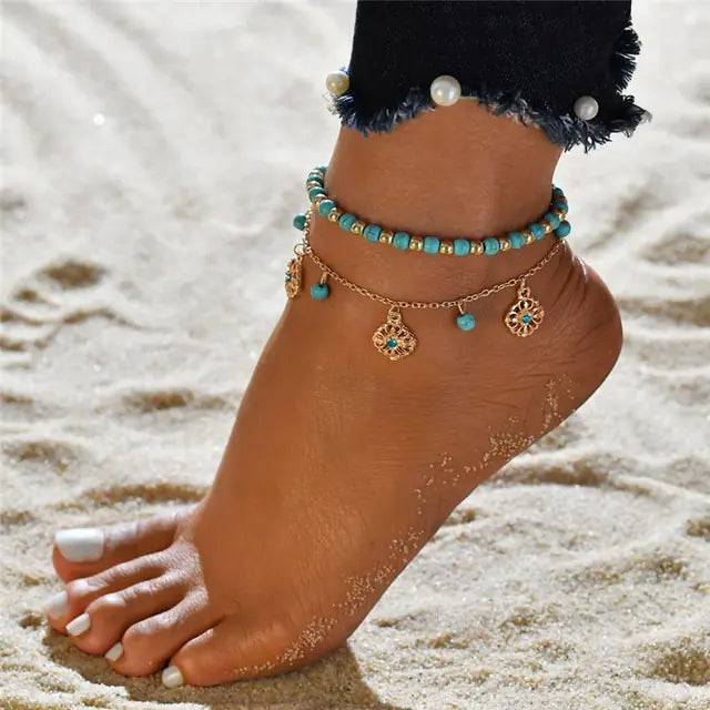 Turtle Symbol Pendant Foot / Anklet Chain