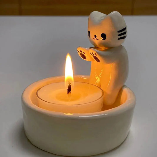 Adorable Kitty Candle Holder – Cozy Charm for Cat Lovers